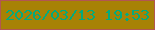 文字の大きさ：5、枠の色：b25652、背景の色：a78205、文字の色：03aa7e 無料ブログパーツのブログ時計