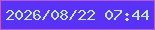 文字の大きさ：5、枠の色：b258de、背景の色：5932f5、文字の色：bcecb7 無料ブログパーツのブログ時計