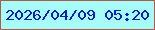 文字の大きさ：3、枠の色：b25945、背景の色：a6fcf9、文字の色：0c1bcf 無料ブログパーツのブログ時計