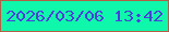 文字の大きさ：4、枠の色：b25f47、背景の色：0ff7aa、文字の色：4b3ce1 無料ブログパーツのブログ時計