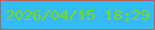 文字の大きさ：3、枠の色：b2635c、背景の色：35bbf6、文字の色：81d90c 無料ブログパーツのブログ時計