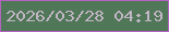 文字の大きさ：5、枠の色：b263bf、背景の色：507757、文字の色：c2b5c5 無料ブログパーツのブログ時計