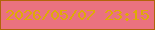 文字の大きさ：4、枠の色：b2640a、背景の色：ea727f、文字の色：dfaa07 無料ブログパーツのブログ時計