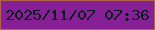 文字の大きさ：1、枠の色：b26447、背景の色：871f96、文字の色：0b1c21 無料ブログパーツのブログ時計