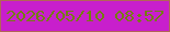 文字の大きさ：3、枠の色：b26557、背景の色：c81fcc、文字の色：747e10 無料ブログパーツのブログ時計