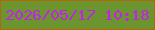 文字の大きさ：4、枠の色：b2670d、背景の色：6d952f、文字の色：c520e9 無料ブログパーツのブログ時計