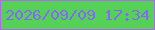文字の大きさ：5、枠の色：b268ed、背景の色：56d158、文字の色：8866fd 無料ブログパーツのブログ時計
