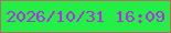 文字の大きさ：5、枠の色：b26e67、背景の色：24ef46、文字の色：b12fe4 無料ブログパーツのブログ時計