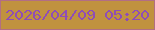 文字の大きさ：3、枠の色：b26e84、背景の色：c0923f、文字の色：8f4db6 無料ブログパーツのブログ時計
