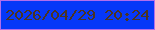 文字の大きさ：1、枠の色：b26eec、背景の色：0638f8、文字の色：4b3421 無料ブログパーツのブログ時計