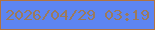 文字の大きさ：3、枠の色：b2733f、背景の色：5d85f2、文字の色：9b7a5c 無料ブログパーツのブログ時計