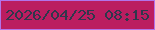 文字の大きさ：5、枠の色：b273ea、背景の色：bb1d60、文字の色：30374c 無料ブログパーツのブログ時計