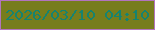 文字の大きさ：4、枠の色：b274be、背景の色：777d1d、文字の色：168370 無料ブログパーツのブログ時計