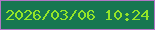 文字の大きさ：2、枠の色：b276c6、背景の色：177751、文字の色：94e528 無料ブログパーツのブログ時計