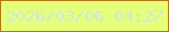文字の大きさ：4、枠の色：b27717、背景の色：e6ff7a、文字の色：cde8db 無料ブログパーツのブログ時計