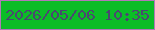 文字の大きさ：5、枠の色：b278b9、背景の色：0bbd27、文字の色：4a4870 無料ブログパーツのブログ時計