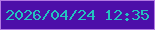 文字の大きさ：3、枠の色：b279e3、背景の色：4d0fa9、文字の色：23c2c0 無料ブログパーツのブログ時計