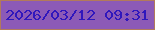 文字の大きさ：1、枠の色：b27a5b、背景の色：8c5ab7、文字の色：3017bc 無料ブログパーツのブログ時計