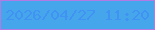 文字の大きさ：5、枠の色：b27ae4、背景の色：46a6ec、文字の色：4193f3 無料ブログパーツのブログ時計