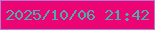 文字の大きさ：1、枠の色：b27bd1、背景の色：ec0374、文字の色：47b0aa 無料ブログパーツのブログ時計