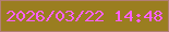 文字の大きさ：2、枠の色：b27e76、背景の色：9a7e20、文字の色：fc60fc 無料ブログパーツのブログ時計