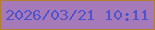 文字の大きさ：2、枠の色：b27f32、背景の色：a679b8、文字の色：4f53ce 無料ブログパーツのブログ時計