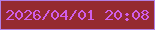 文字の大きさ：1、枠の色：b27fe4、背景の色：952a31、文字の色：d05ee9 無料ブログパーツのブログ時計