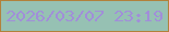 文字の大きさ：2、枠の色：b2813b、背景の色：96c1b3、文字の色：a18ed9 無料ブログパーツのブログ時計