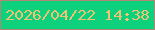 文字の大きさ：3、枠の色：b28672、背景の色：0ed17d、文字の色：f0c273 無料ブログパーツのブログ時計