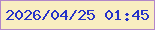 文字の大きさ：1、枠の色：b286c8、背景の色：f9edc1、文字の色：2732c8 無料ブログパーツのブログ時計