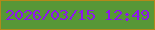 文字の大きさ：3、枠の色：b28919、背景の色：579737、文字の色：8f13f1 無料ブログパーツのブログ時計