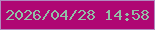 文字の大きさ：1、枠の色：b289be、背景の色：af0673、文字の色：92bfa6 無料ブログパーツのブログ時計