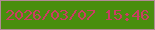 文字の大きさ：3、枠の色：b28a96、背景の色：498e0e、文字の色：ca3d63 無料ブログパーツのブログ時計