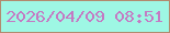 文字の大きさ：1、枠の色：b28b6f、背景の色：9ef7e4、文字の色：c47ac3 無料ブログパーツのブログ時計