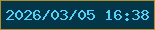 文字の大きさ：5、枠の色：b28c24、背景の色：04364a、文字の色：52d4fa 無料ブログパーツのブログ時計