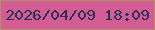 文字の大きさ：5、枠の色：b28f68、背景の色：d35c94、文字の色：2a3156 無料ブログパーツのブログ時計