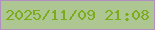文字の大きさ：2、枠の色：b28fc1、背景の色：adc692、文字の色：7cab1d 無料ブログパーツのブログ時計