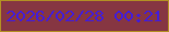 文字の大きさ：3、枠の色：b29023、背景の色：863642、文字の色：451dd4 無料ブログパーツのブログ時計