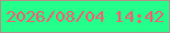 文字の大きさ：2、枠の色：b29088、背景の色：23ff8a、文字の色：f46174 無料ブログパーツのブログ時計