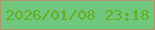 文字の大きさ：1、枠の色：b29268、背景の色：70c87e、文字の色：67ad1e 無料ブログパーツのブログ時計