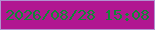 文字の大きさ：4、枠の色：b292d0、背景の色：b11691、文字の色：128736 無料ブログパーツのブログ時計