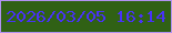 文字の大きさ：3、枠の色：b292f1、背景の色：306115、文字の色：4832f7 無料ブログパーツのブログ時計