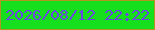 文字の大きさ：2、枠の色：b29422、背景の色：16df1e、文字の色：6b46e4 無料ブログパーツのブログ時計