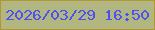 文字の大きさ：4、枠の色：b29636、背景の色：b2b681、文字の色：4c51f0 無料ブログパーツのブログ時計