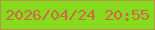 文字の大きさ：5、枠の色：b29747、背景の色：85db1c、文字の色：d46648 無料ブログパーツのブログ時計