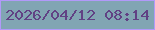 文字の大きさ：1、枠の色：b299f9、背景の色：81a5b3、文字の色：614184 無料ブログパーツのブログ時計