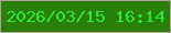 文字の大きさ：3、枠の色：b29e98、背景の色：287f09、文字の色：2be733 無料ブログパーツのブログ時計