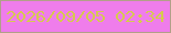 文字の大きさ：5、枠の色：b29f89、背景の色：ef7deb、文字の色：d6c94f 無料ブログパーツのブログ時計