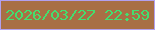 文字の大きさ：2、枠の色：b2a0ee、背景の色：a86f45、文字の色：43df6f 無料ブログパーツのブログ時計