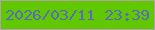 文字の大きさ：4、枠の色：b2a2ab、背景の色：61c800、文字の色：586ac2 無料ブログパーツのブログ時計
